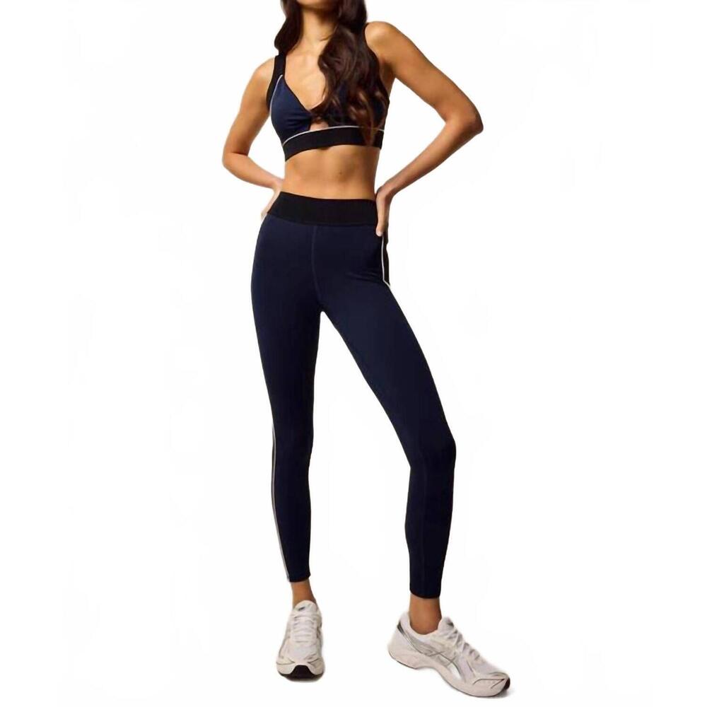 NEW GREYSON CLOTHIERS luna two-tone side stripe legging in blue